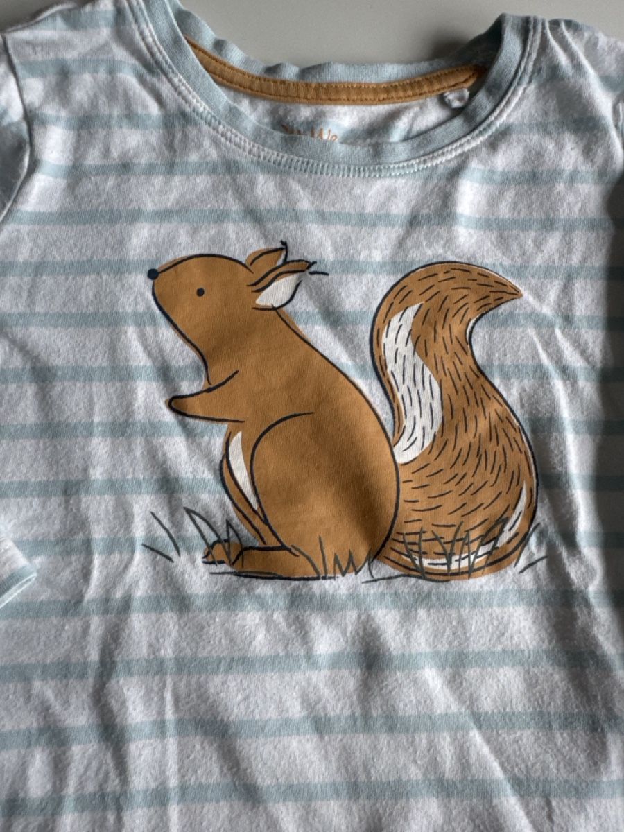 Tchibo Camicie, T-shirt & Polo: Langarmshirt gestreift Eichhörnchen Grösse 98/104 – Usato da Zürich venduto da PetraCarmen 1