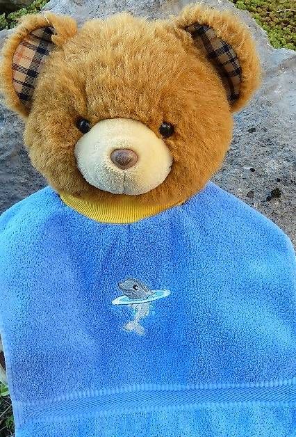 Pasti del neonato: Lätzli bestickt, Delfin 2 – Usato da Niederweningen venduto da borner01