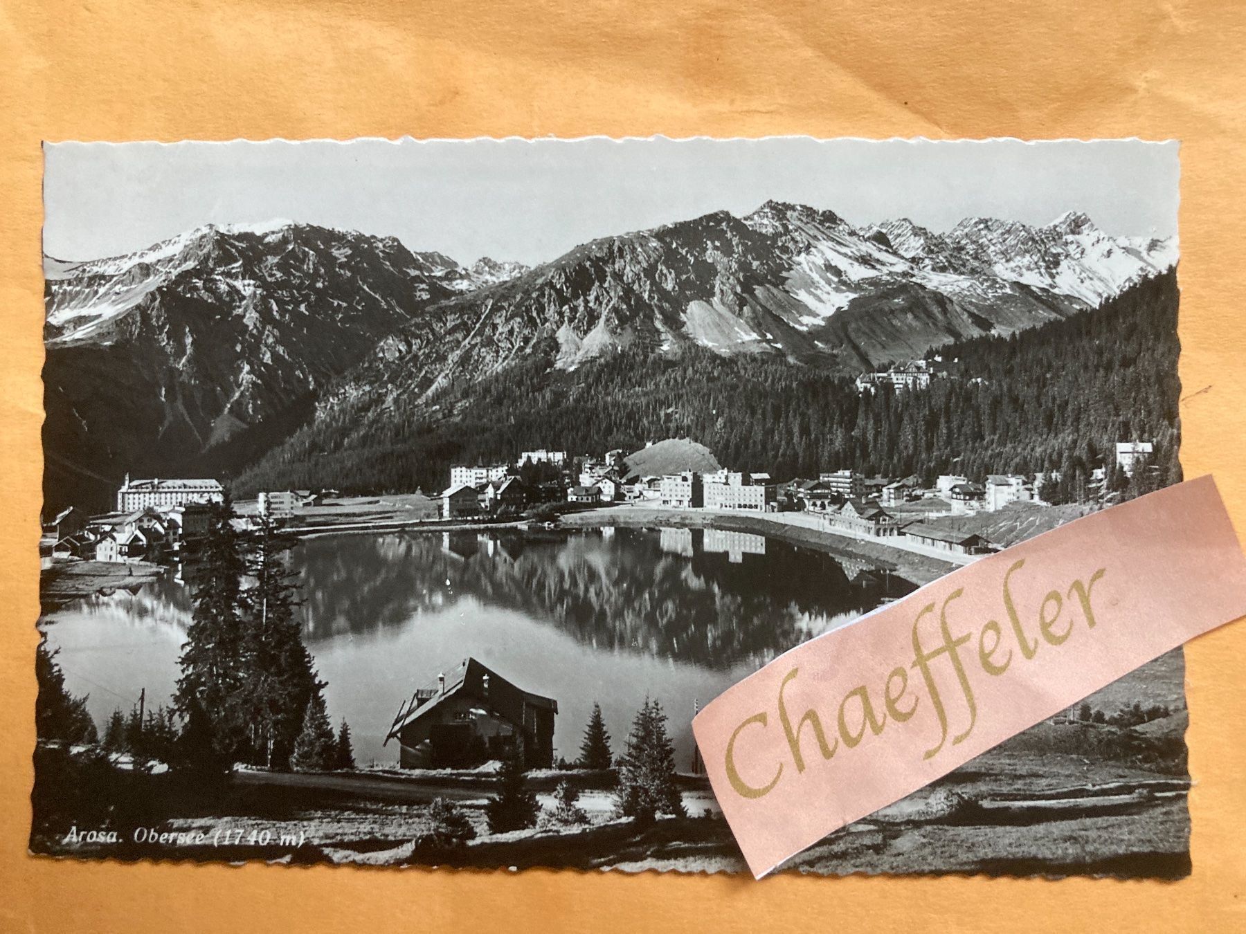 Cartoline postali: 1943 Arosa. Obersee – Usato da Zürich venduto da Chaeffeler