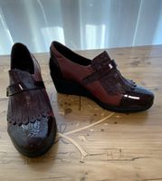 Pitillos weinrote Damen Schuhe Gr. 37, Leder, Keilabsatz