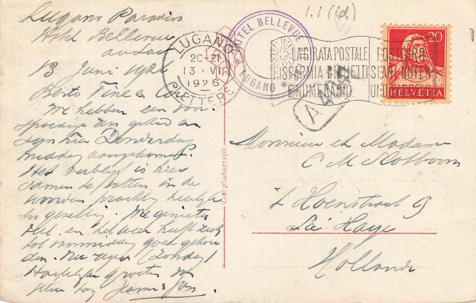 Cartoline postali: Lugano monumento Washington – Usato da Biasca venduto da Blenio71 1