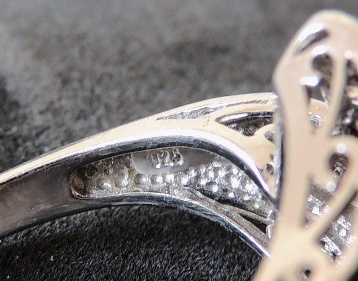 Ringe: Silber 925 Fingerring mit 30 Altschliff Diamanten – Gebraucht aus Waldenburg von schaller707 6