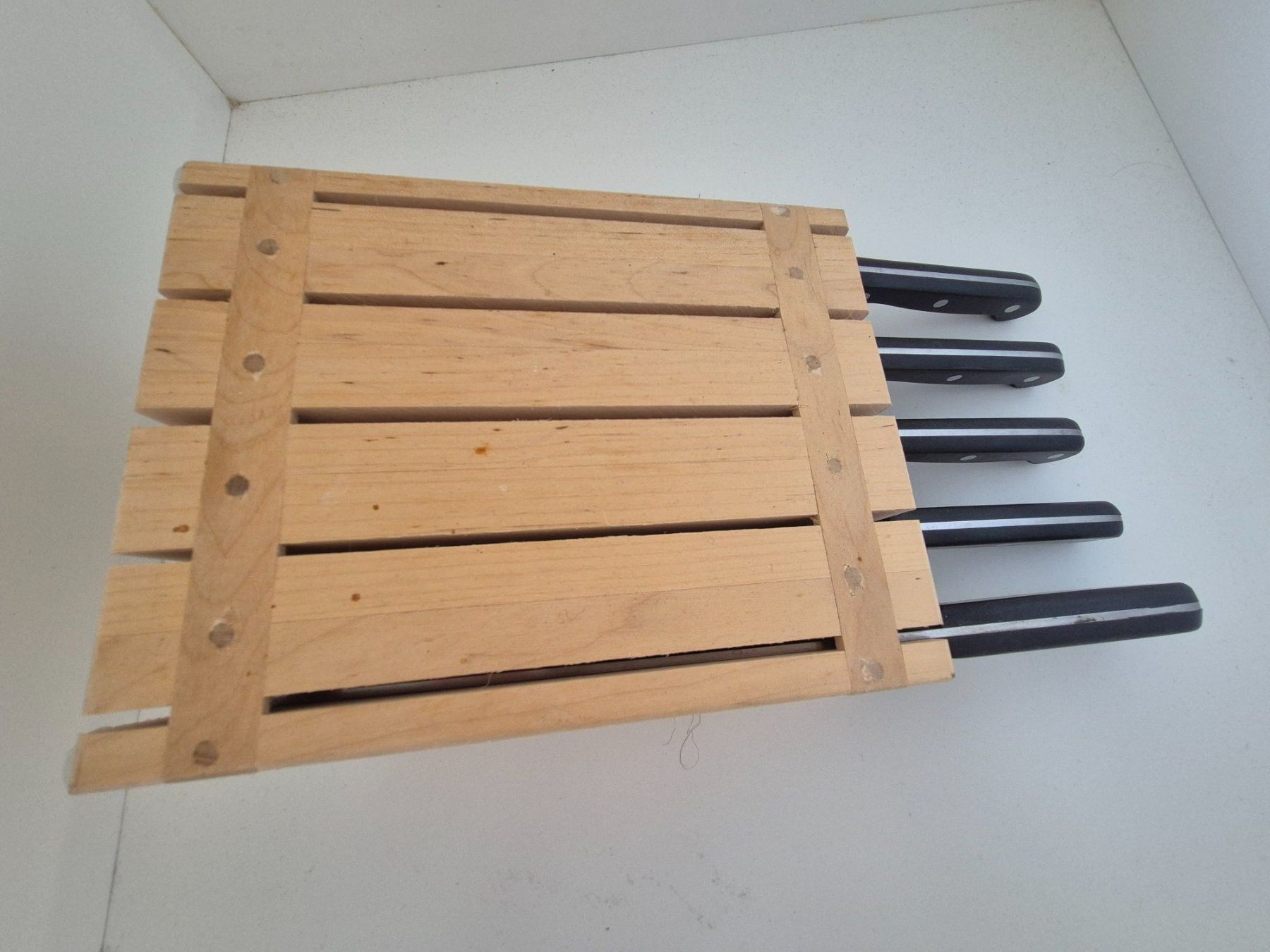 Coltelli: Messerblock Hoffman Solingen 5-teilig mit Holzblock – Usato da Eglisau venduto da nicij79 3