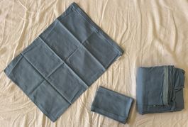 bio:vio 2x Kissenbezug 50x70cm 1x Duvetbezug 200x210cm blau