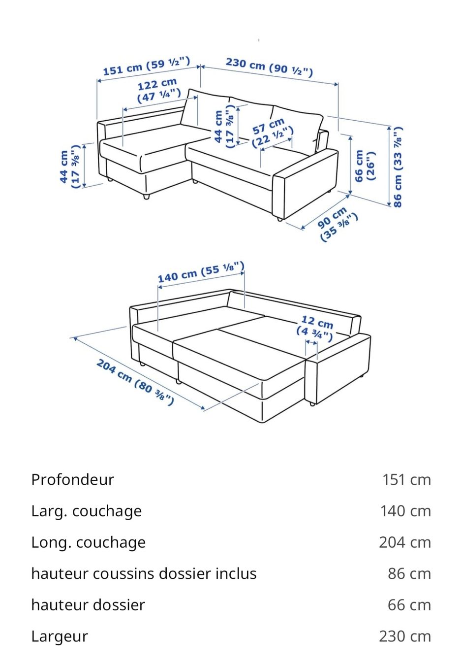 Sofas: canapé Friheten Ikea  – D'occasion à Chavornay par toudou621 3