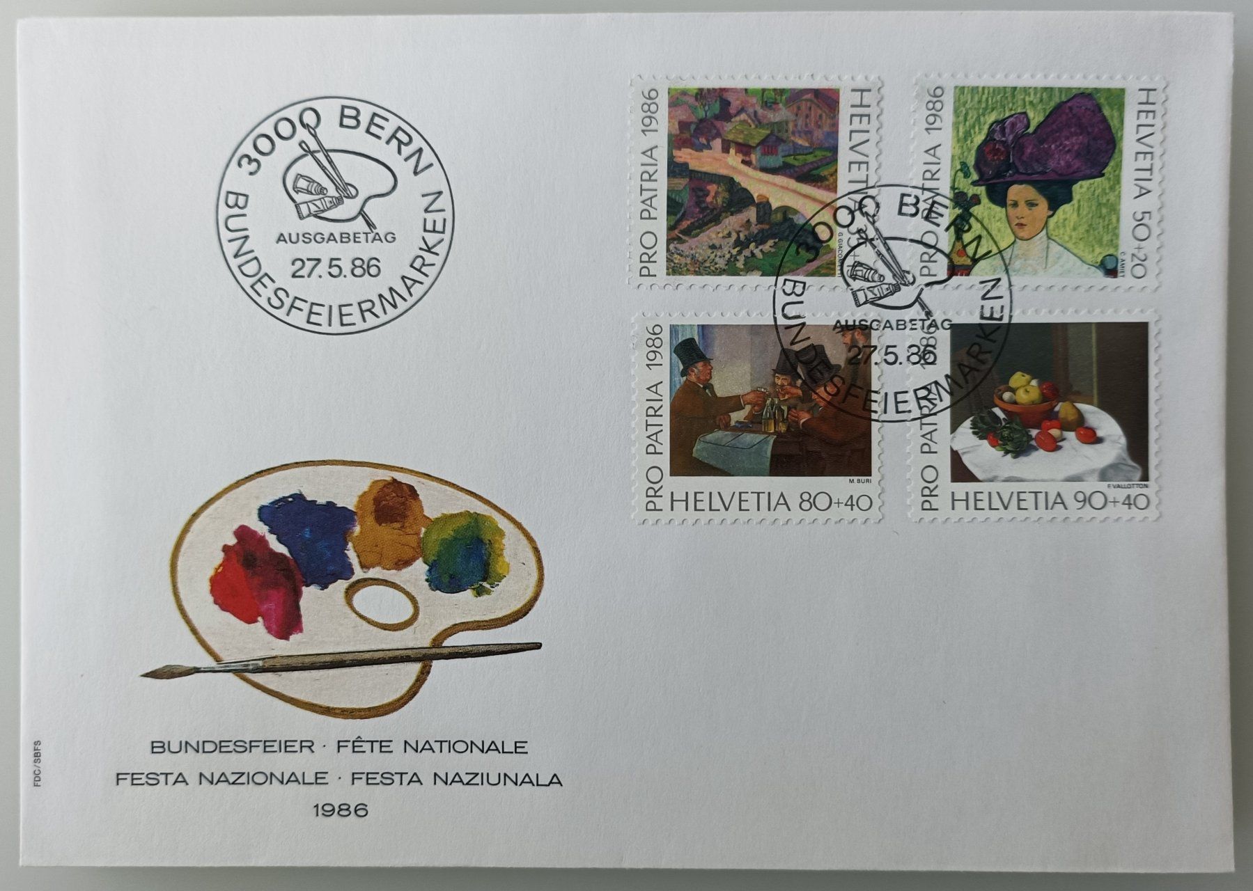 Tutti i francobolli: 1986 FDC Pro Patria – Usato da Dübendorf venduto da goeggi79