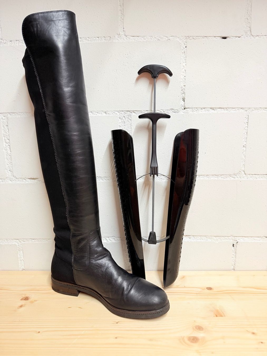 Globus Scarpe da donna: Globus Overknees schwarz Lammleder mit Stretch-Einsatz – Nuovo (secondo la descrizione) da Root venduto da Jo.Di 8