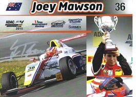 Autogrammkarte; Joey Mawson, Formel 4