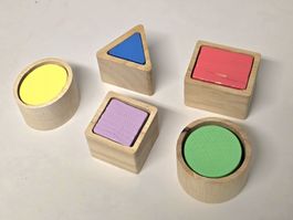 Holz Geometrische Formen Steckspiel ab 12M Montessori-Stil