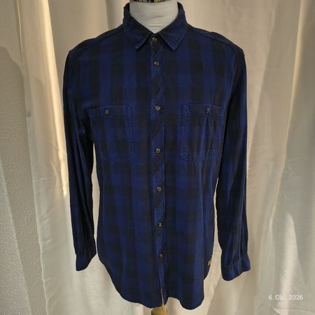 Herren Hemd EDC by Esprit blau kariert Grösse XL