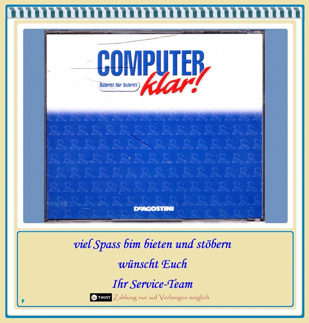 Software: DeAGUSTINI „COMPUTER klar! E-Mail Postkarten 20” • CD ROM – Usato da Münchwilen TG venduto da FLOHMIFLITZER 1