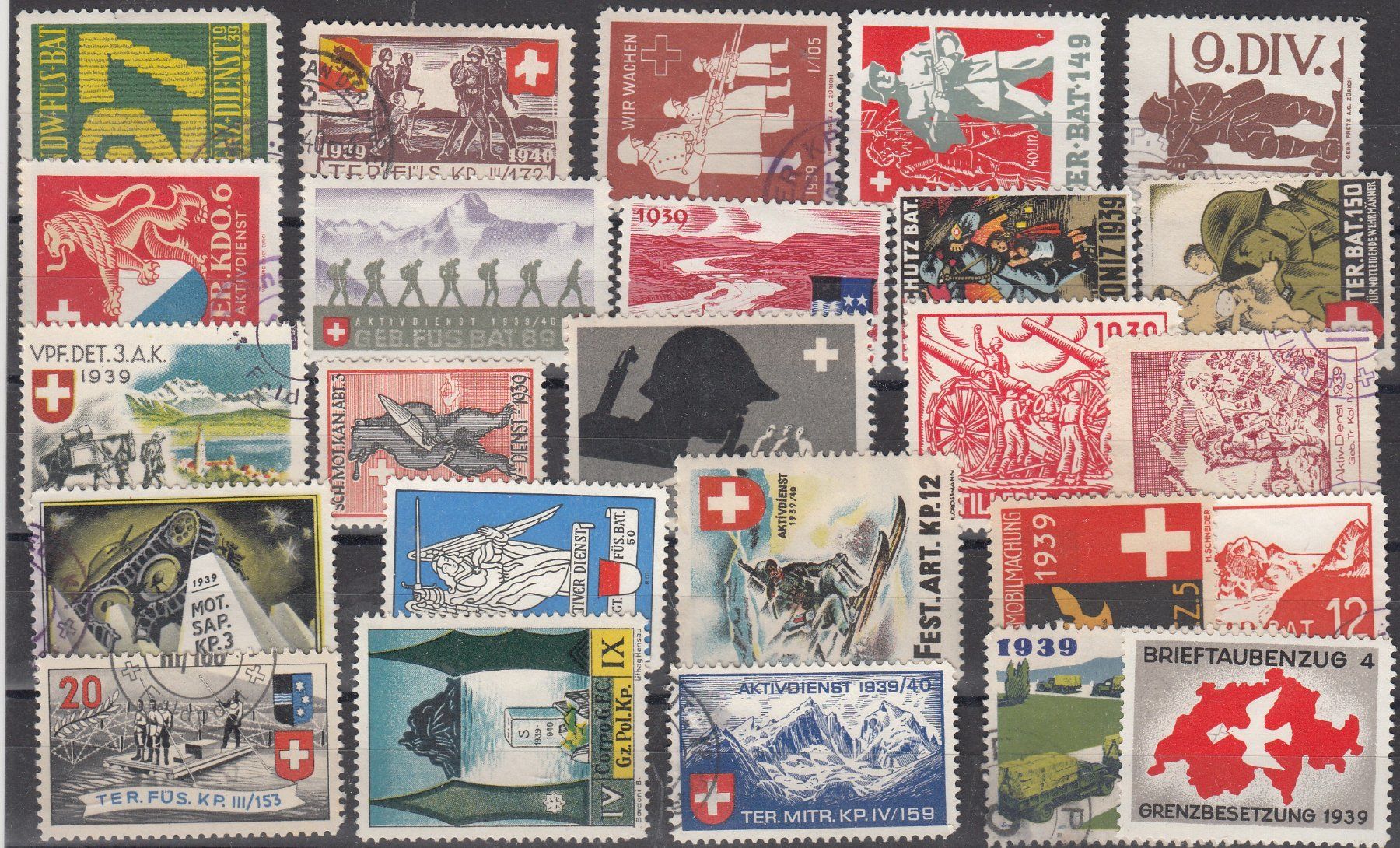 Tutti i francobolli: Diverse Soldatenmarken 4 Steckkarten Kat.??? – Usato da Herrliberg venduto da Lfrifda 2