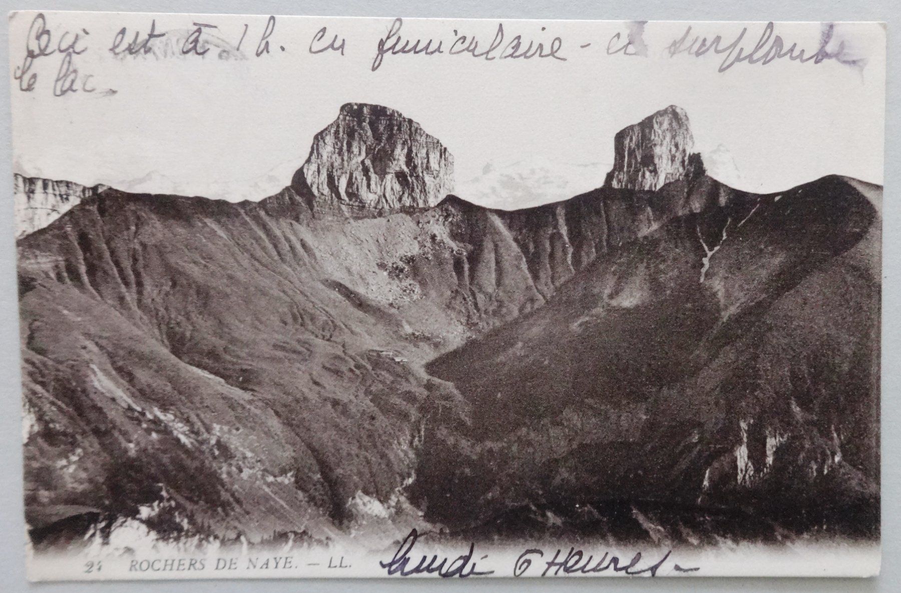 Cartoline postali: Rochers de Naye – Difettoso da Fétigny venduto da Billy2miny