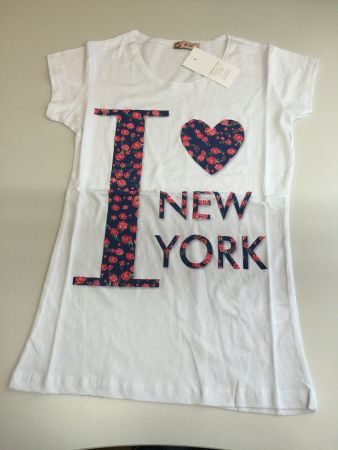 Sommerliches T-Shirt "I Love NY", Gr. S und L neu