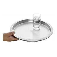 Serviertablett Edelstahl rund 35 cm
