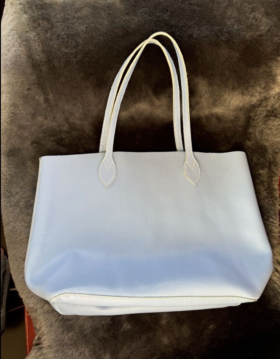 Taschen für Damen: Leder Tasche handgefertigt blau – Neu und originalverpackt aus Veyras von ValClasse 2