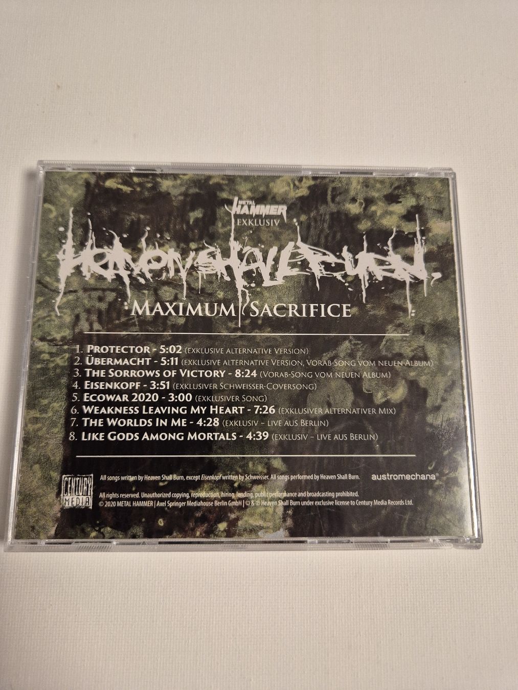 CD: Heaven Shall Burn - Maximum Sacrifice - CD  – Nuovo (secondo la descrizione) da Uster venduto da newwave0 1