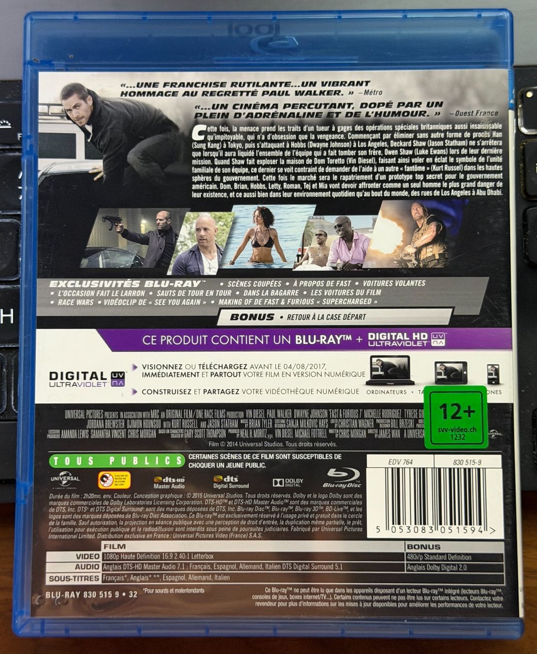 Tutti i DVDs: Fast & Furious 7 (2015) - Blu-ray – Usato da Semsales venduto da __Florian__ 2