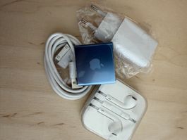 Apple iPod Nano 6. Generation blau mit Zubehör gebraucht