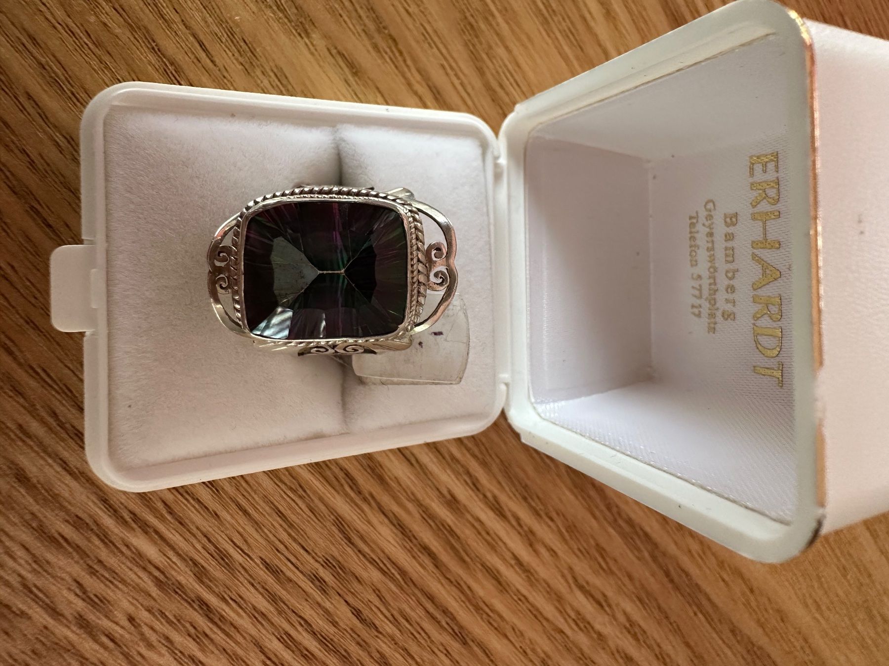 Anelli: 925 Silberring mit Kristallstein – Usato da Herbriggen venduto da Sehrazade 3