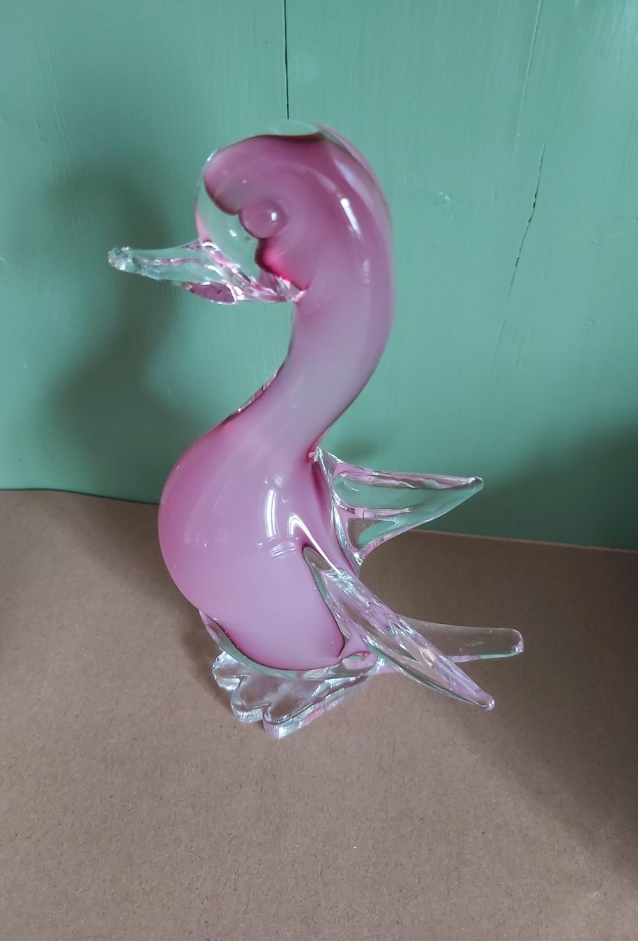 Murano Figuren: Versand möglich! Murano Glas, Ente, Schwan, rosa – Gebraucht aus Winterthur von Goldpipau 1
