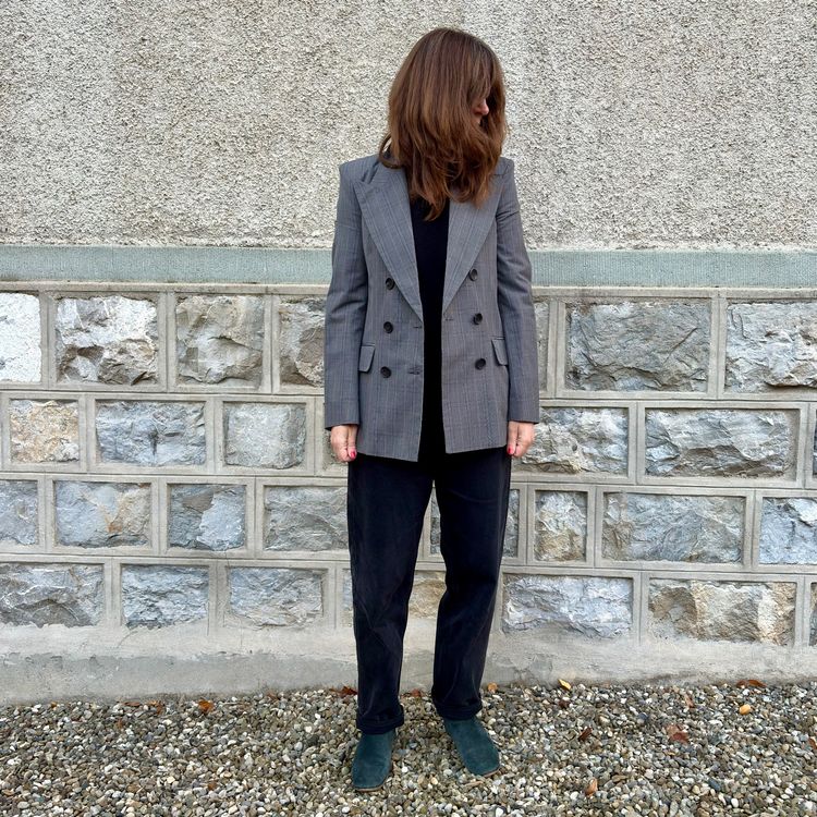 Blazer Femme Gris à Un Bouton ETOILE ISABEL MARANT Taille M - Occasion Très Bon état, Mélange Laine