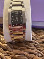 Montre Tissot Rectangulaire Diamants Cadran Noir Bon Etat