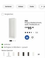 PAX Korpus Kleiderschrank weiss 75x58x236 cm