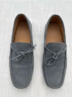 Mocassino tod’s in pelle scamosciata azzurra