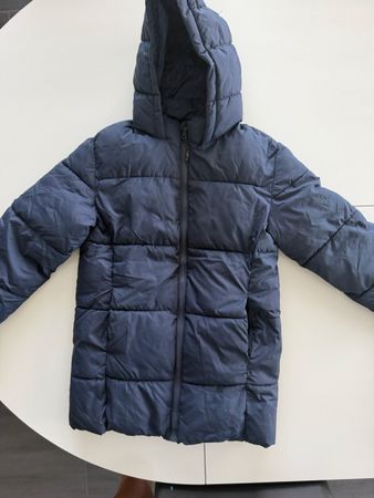 Steppjacke mit Kapuze dunkelblau 