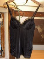 Damen Bustier schwarz mit Spitze, wie neu, Grösse S