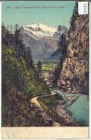 Ragaz - Taminaschlucht - Eingang und Falknis - Litho