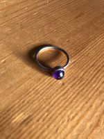 Silberring mit Amethyst Cabochon wahrscheinl- Zeitloser Chic
