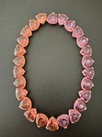 Swarovski Crystal Necklace Pink and Orange
