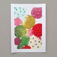 Aquarell Original Abstrakt - 14.5 x 20.5cm