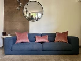 3 coussins déco Poltronesofà velours terracotta neufs 