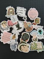 Lot d'autocollants sur le thème de Jane Austen neuf