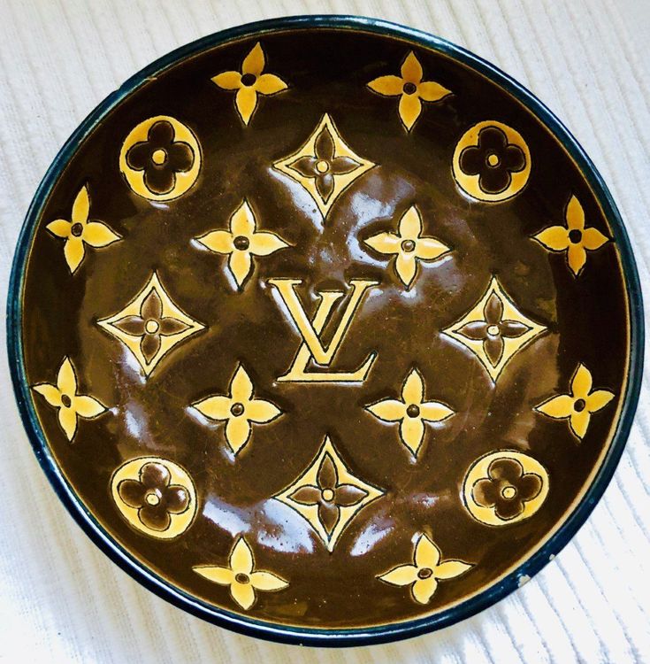 Ultra RARE Vintage LOUIS VUITTON Longwy Bowl Display Ashtray Jewelry Dish LV