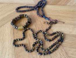 Mala Kette Mslakette Armreife Armband Tigerstein Tiger Stein