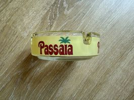 Cendrier vintage verre transparent/jaune Passaia
