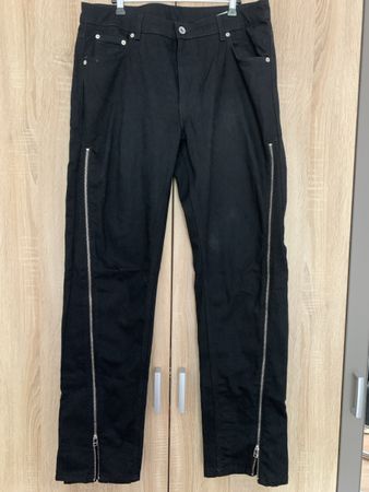 ZARA Baggy Hose mit Zippern GR 44 SCHWARZ
