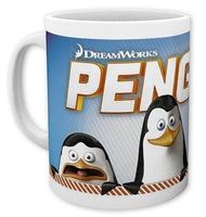 Pinguine aus Madagascar Tasse Logo weiss