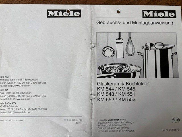 Miele Cucine: Miele Ceranfeld – Usato da Muttenz venduto da zim_6bdz 1