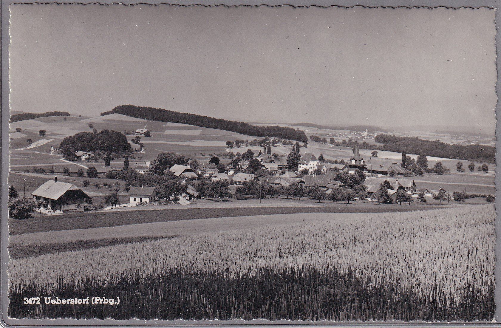 Cartoline postali: Ueberstorf (FR) 1963 – Usato da Orvin venduto da Pyaeschli