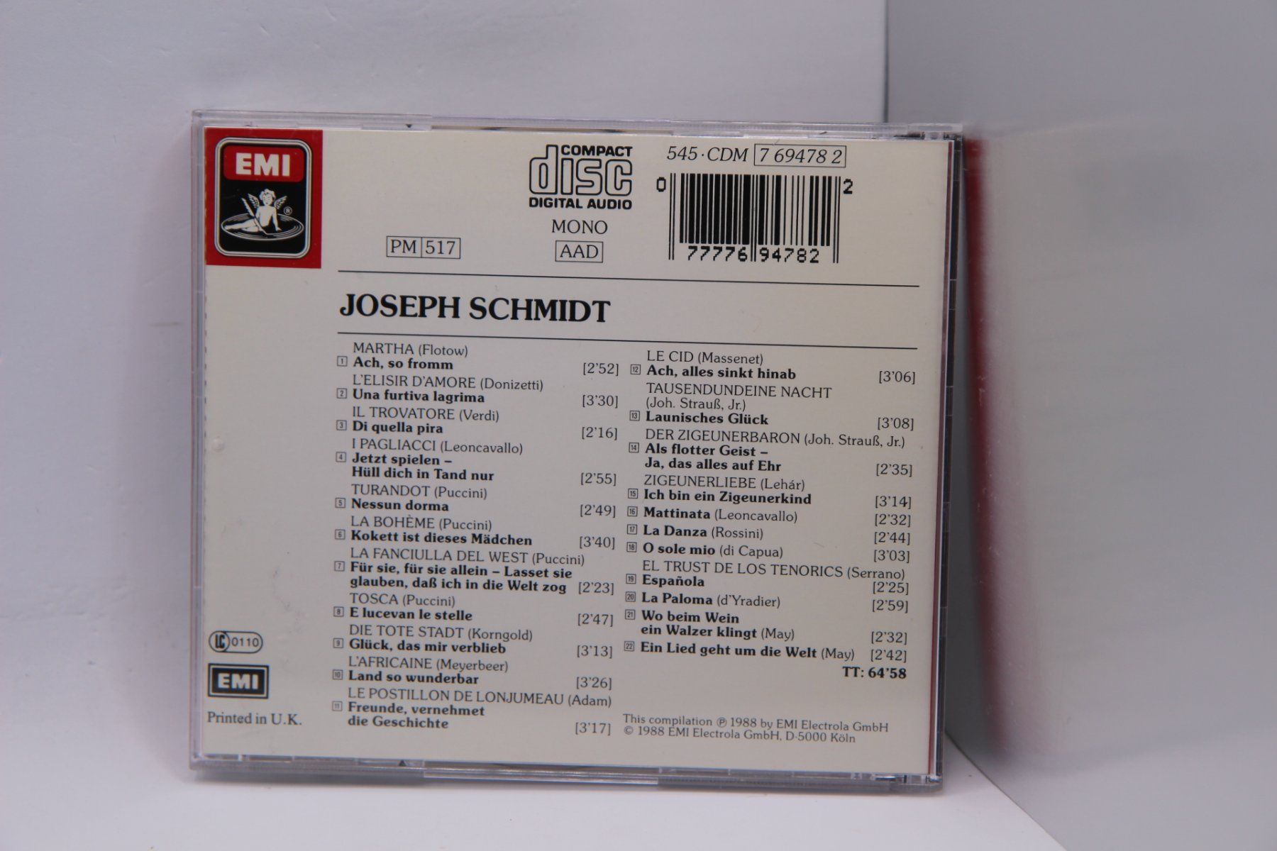 CDs: CD Joseph Schmidt Joseph Schmidt – Gebraucht aus Ernetschwil von luisvonerni 1