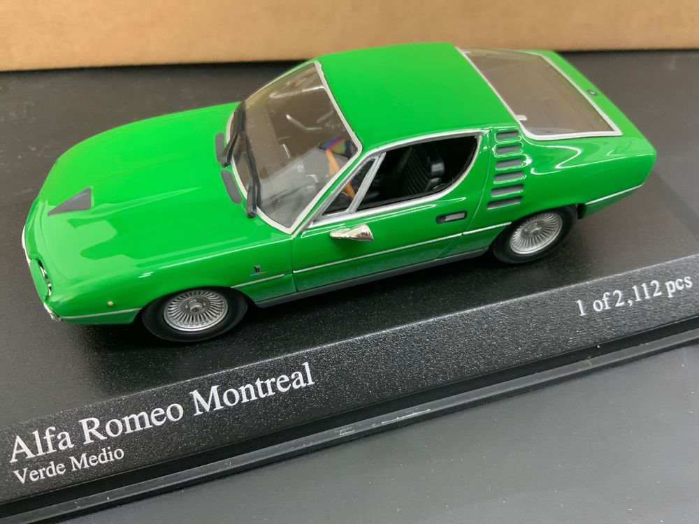 Boîte De Remplacement Pour Modèle 1:43 Alfa Romeo Montreal Verte Minichamps – Occasion, 1973