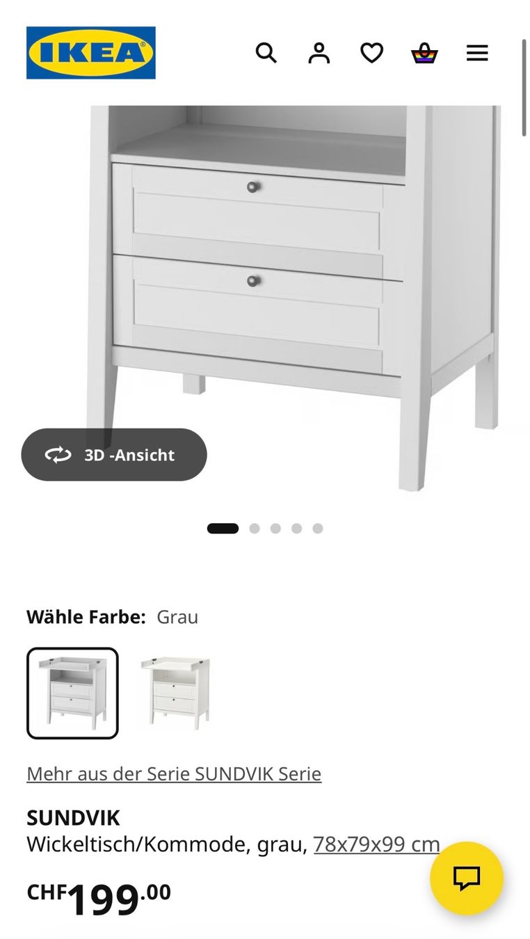 Ikea Fasciatoi & Accessori: Wickeltisch/Kommode: Fast wie neu. – Usato da Wangen SZ venduto da vendolibri 4