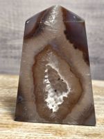 Schöner Achat Drusenobelisk 200g