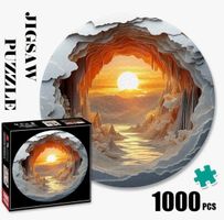 Jigsaw-Puzzle:Sonnenuntergang 26x26cm- Familienspiel-Freunde