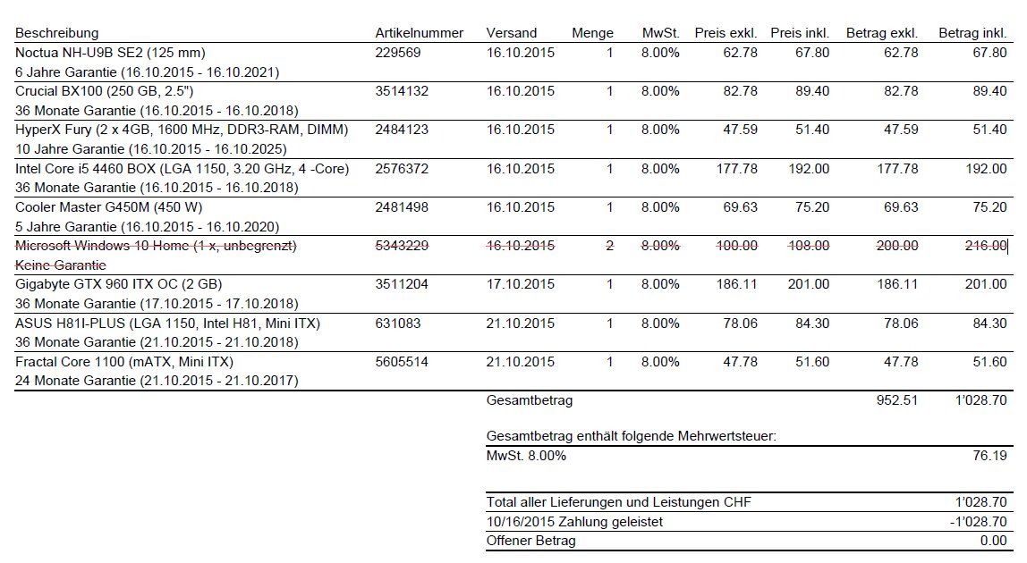 Intel PCs: Einsteiger-Gaming PC oder toller Office PC – D'occasion à Aadorf par cla_l5pt 9